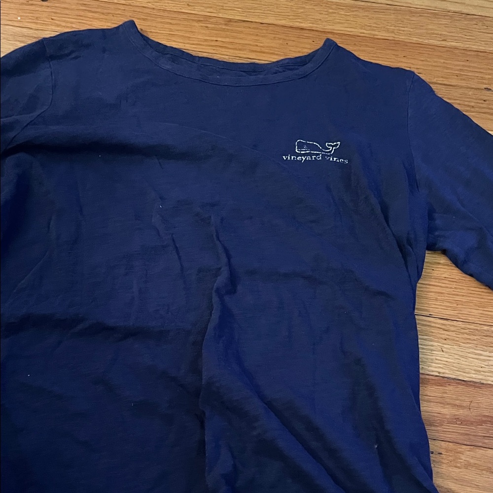 Vineyard Vines Kids Navy Long Sleeve Tee